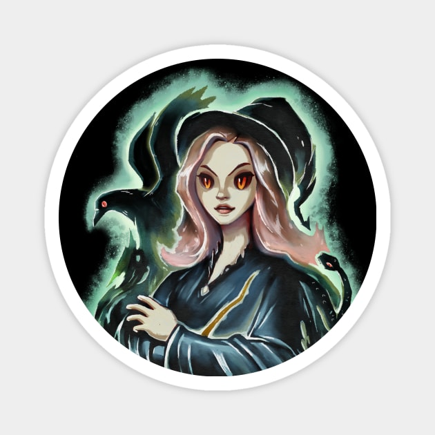 Witch and Dark Pets Magnet by Villainmazk